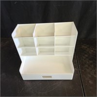 White plastic organizer