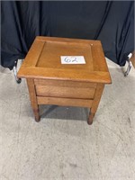 Vintage Wooden Commode 17"x17"x17 1/2"