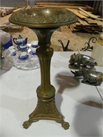BRASS CANDLE STAND 17.5"T