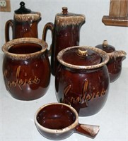 Hull & McCoy brown drip dishes, 200+ pieces,