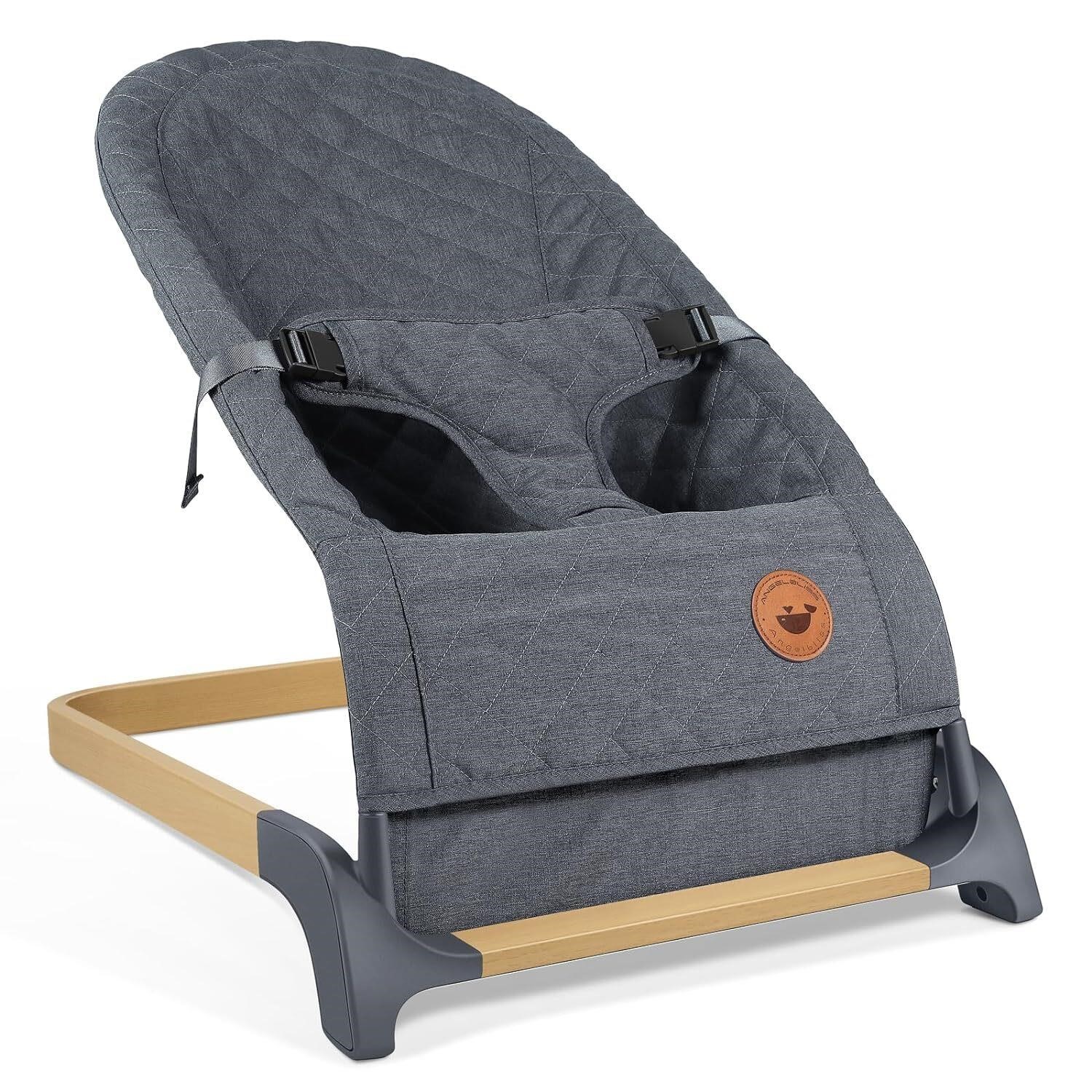 ANGELBLISS Baby Bouncer (Grey)  Portable  Wood.