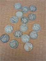 16 mercury dimes