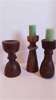 3 CANDLEHOLDERS