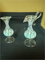 Small Vases And Pitcher Hand Made 4.5" Tall