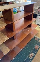 3x - 6ft Pine Tiered Shelving - READ