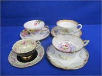 (4) Occupied Japan Tea Cups And Saucers