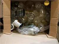 2 Boxes including Light Bulbs and Glassware