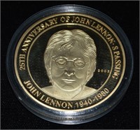 25th Anniversary John Lennon Passing Coin