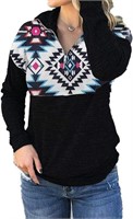 SIZE : M - Voopptaw Women's Half Zip Sweatshirt