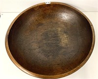 Vintage Wooden Butter Bowl (13 1/2" x 3 1/2" deep)