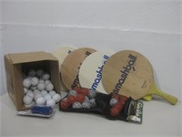 Smashball Paddles & Assorted Golf Balls