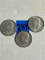3 Kennedy Half Dollar 40% silver see pic