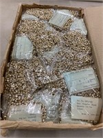 14,400 pieces plastic 10 mm tri-beads. Gold