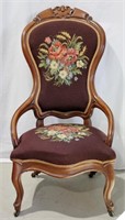 Victorian Parlor Chair on Wheels