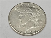 1922 S Silver Peace Dollar Coin