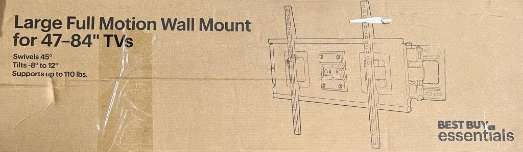 BEST BUY ESSENTIALS TV WALL MOUNT RETAIL $60