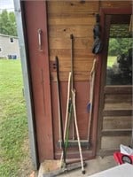 Estate lot of push brooms and more