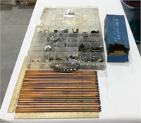 Hardware lot w/ ground rods, screws, & nuts