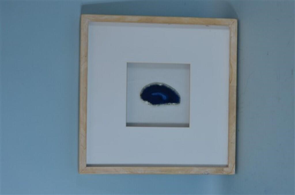 Framed Blue Agate Slice  Wall Art