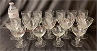 McBride Cameo Frosted Leaf Stemware - 3 Sizes