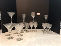 23 pcs Crystal Glassware
