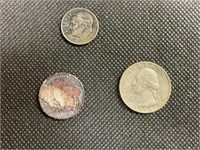 (1) 1978 Quarter 
(1) Buffalo Nickel 
(1) 1964