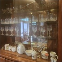 Contents of Built in China Cabinet, Top, Crystal