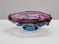 Tri-Colour Murano Art Glass Bowl