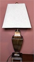 Stained Metal Table Lamp