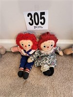 Vintage Raggedy Ann & Andy dolls