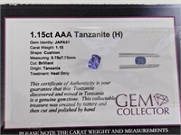 1.15ct AAA Tanzanite (H)