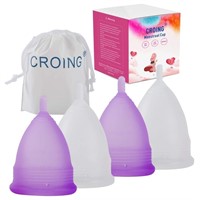 Croing Reusable Menstrual Cup Set of 4, Period Cup