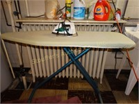 Iron & Ironing board, detergent, clothes pin bag,