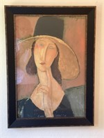 ‘Woman w/ Hat’ Print By Amedeo Modigliani