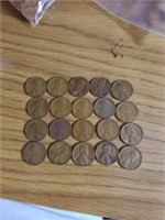 20 wheat pennies