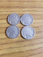 4 Indian Head nickels no dates