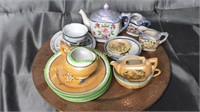 Group of old kids dishes and tea sets
