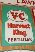 V-C Harvest King Fertilizer A-M 4-62 metal sign