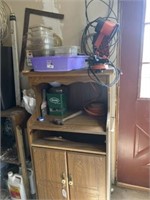 Wood Cabinet with contents included