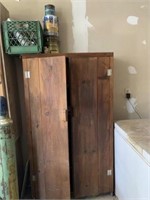 Wood Cabinet with contents included
