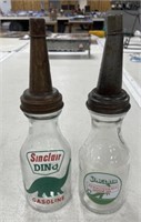 (2) 15" Sinclair Oil Bottles