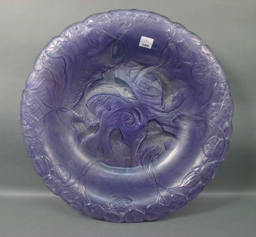 Consol. Amethyst Wash Tropic. Fish Lg Console Bowl