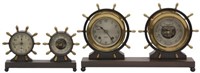 2 Chelsea Ships Wheel Desk Clocks