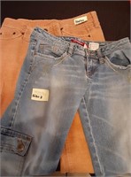 Woman's Hurley Corduroy Size 3 & Union Bay Jeans S