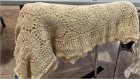 Handmade Crocheted Table Cloth, 60" x 120"