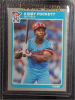 1985 FLEER #286 KIRBY PUCKETT ROOKIE CARD HOF