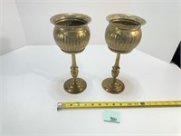 Pair of Brass Goblets