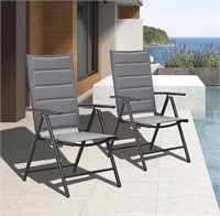 URPLE LEAF Outdoor Patio Folding Chairs Set of 2