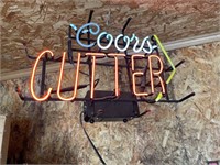 Neon Coors Cutter Sign (Tested, Works)