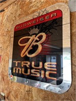 Budweiser True Music Mirror/Sign (app 2ft)